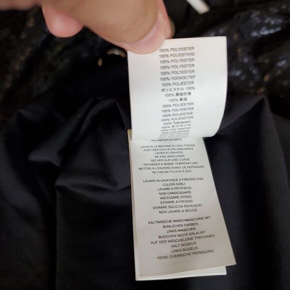 Michael Michael Kors Black Snake Print Flutter Blouse Size Small/Medium - Picture 8 of 8